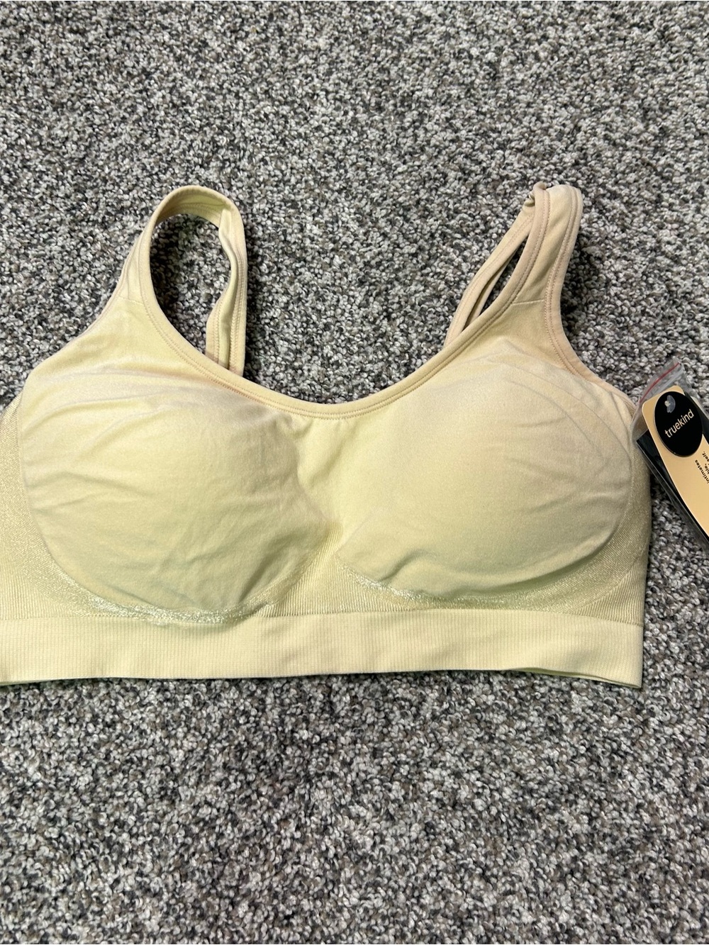 True Kind Daily Comfort Wirefree Shaper Bra Women's L Beige NWT + Extender